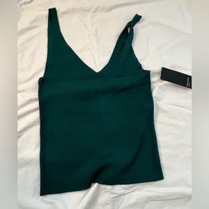Free Press Clothing emerald green knit tank top - S